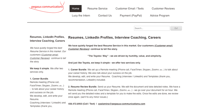 Pegasus Communications - Best San Jose Resume Service