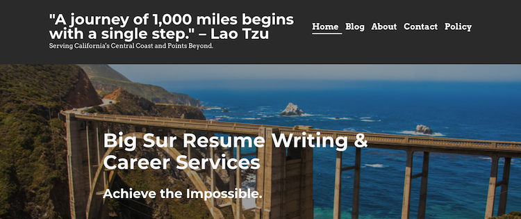 Big Sur Resume Writing - Best San Jose Resume Service