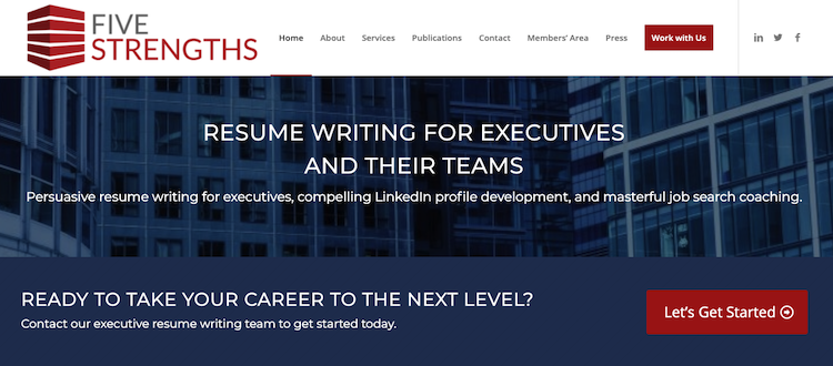 Five Strengths - Best COO Resume Service