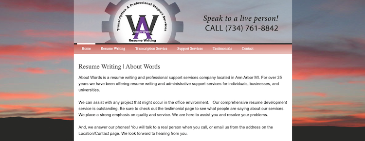 About Words - Best Detroit Resume Service