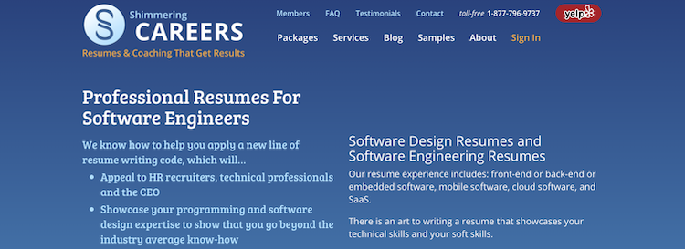 Shimmering Careers - Best Software Engineer Resume Service