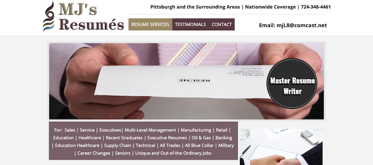 Mj's Resumes - Best Pittsburg Resume Services