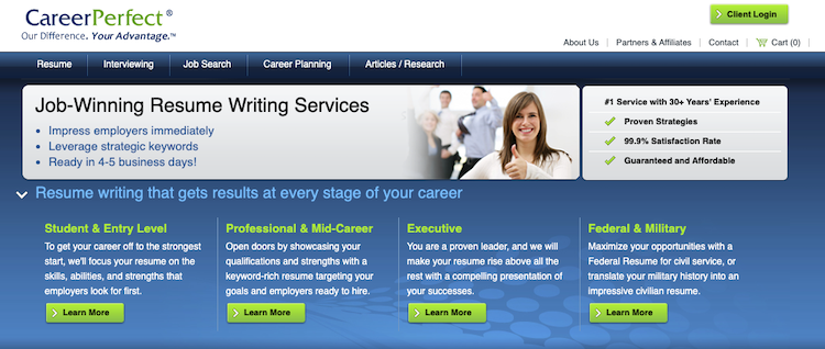Career Perfect - best Recent Graduate Resume Service