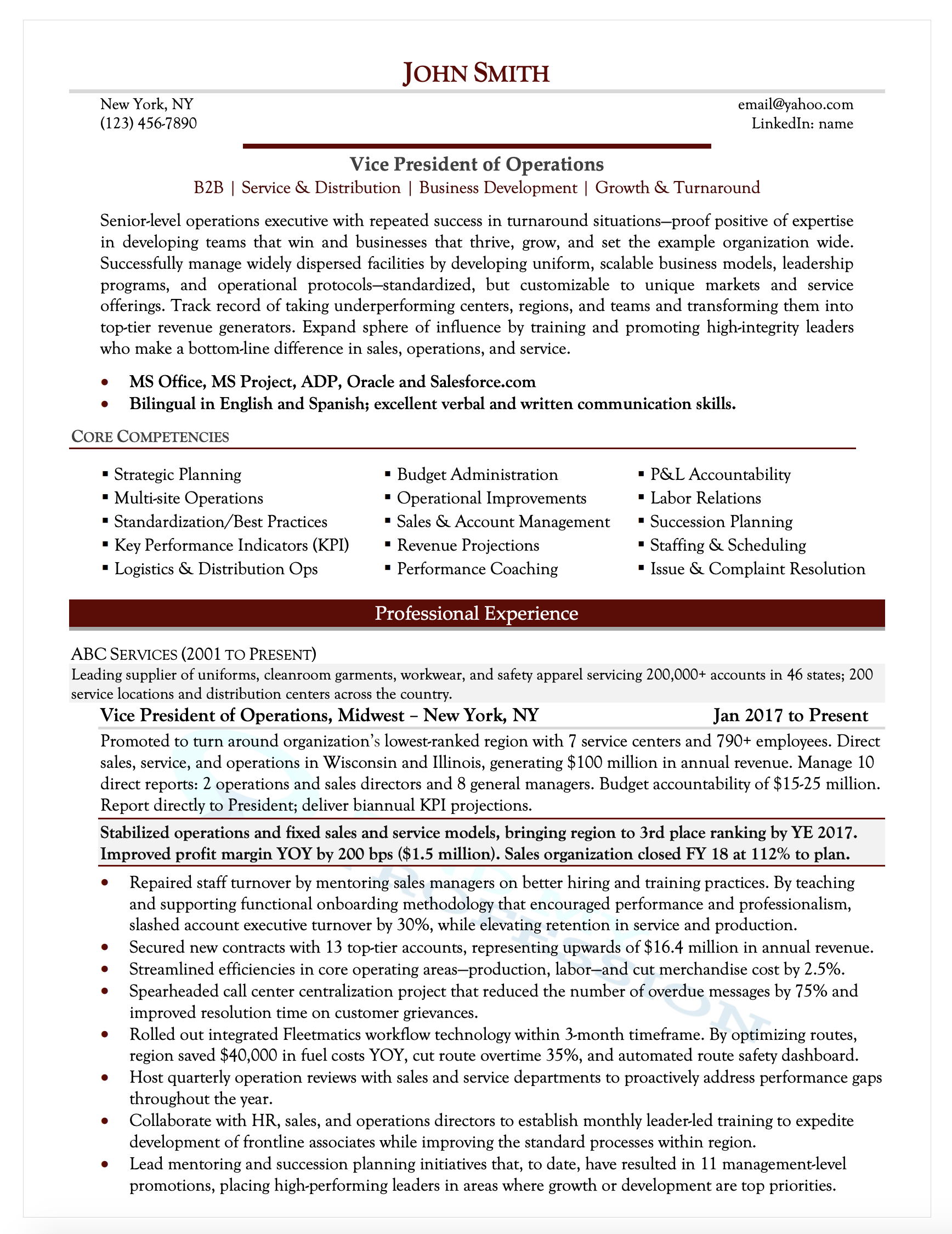 How To Write A Good President Of The Company Resume - Click Here To Download This Vice President ...