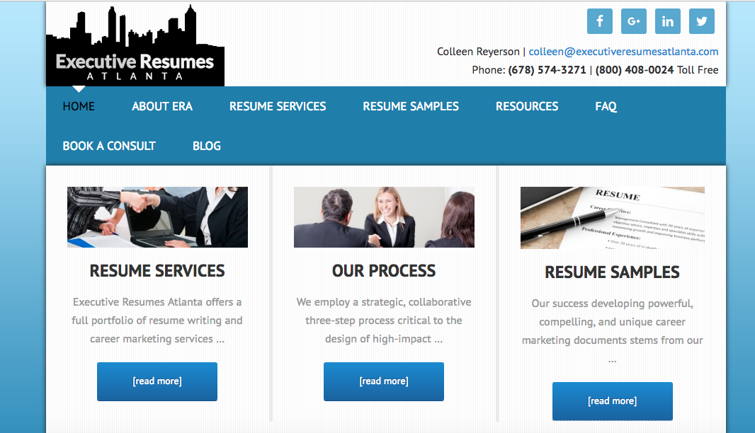 Executive Resumes Atlanta - Sales Resume Service